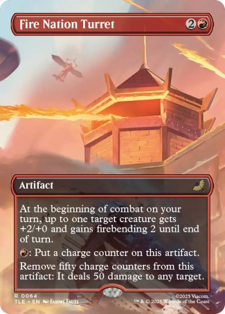 (064) Magic The Gathering Magic: The Gathering | Avatar: The Last Airbender: Eternal Single: Fire Nation Turret Holo Rare