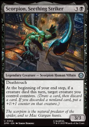 (064) Magic The Gathering Magic: The Gathering | Marvel's Spider-Man Single: Scorpion, Seething Striker  Uncommon