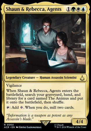 (064) Magic The Gathering Universes Beyond: Assassin's Creed Single: Shaun & Rebecca, Agents  Rare