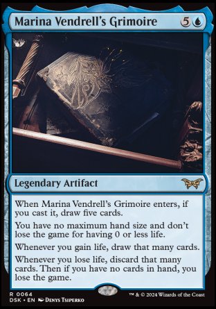 (064) Magic The Gathering Duskmourn: House of Horror Single: Marina Vendrell's Grimoire  Rare