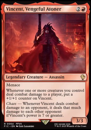 (064) Magic The Gathering Commander: Magic: The Gathering - FINAL FANTASY Single: Vincent, Vengeful Atoner  Rare