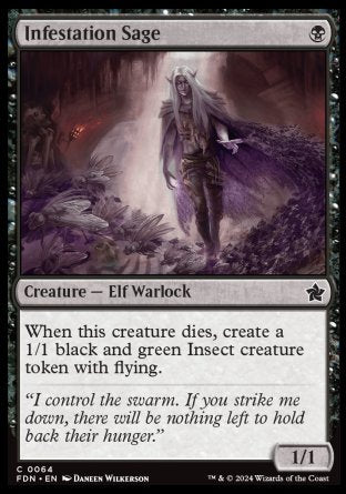 (064) Magic The Gathering Magic: The Gathering Foundations Single: Infestation Sage Holo Common