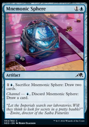 (064) Magic The Gathering Kamigawa: Neon Dynasty Single: Mnemonic Sphere  Common