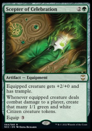 (064) Magic The Gathering Commander: Streets of New Capenna Single: Scepter of Celebration  Rare