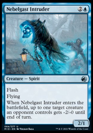 (064) Magic The Gathering Innistrad: Midnight Hunt Single: Nebelgast Intruder Holo Uncommon