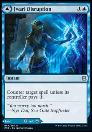 (064/280) Magic The Gathering Zendikar Rising Single: Jwari Disruption // Jwari Ruins  Uncommon