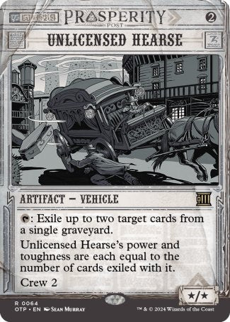 (064) Magic The Gathering Breaking News Single: Unlicensed Hearse  Rare