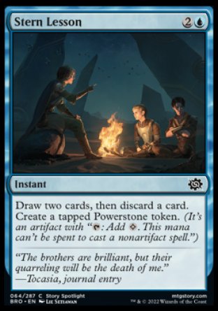 (064) Magic The Gathering The Brothers' War Single: Stern Lesson  Common