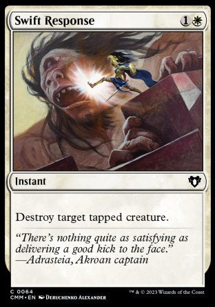 (064) Magic The Gathering Commander Masters Single: Swift Response Holo Common