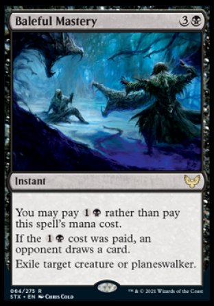 (064) Magic The Gathering Strixhaven: School of Mages Single: Baleful Mastery  Rare