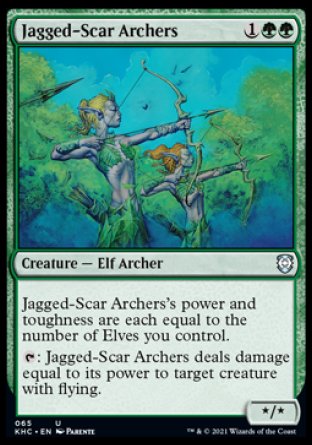 (065) Magic The Gathering Commander: Kaldheim Single: Jagged-Scar Archers  Uncommon