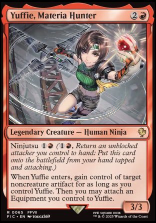 (065) Magic The Gathering Commander: Magic: The Gathering - FINAL FANTASY: Collector's Edition Single: Yuffie, Materia Hunter Holo Rare