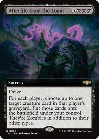 (065) Magic The Gathering Commander: Tarkir: Dragonstorm: Extras Single: Afterlife from the Loam  Rare