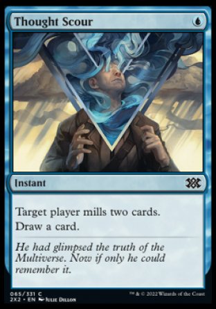 (065) Magic The Gathering Double Masters 2022 Single: Thought Scour Holo Common
