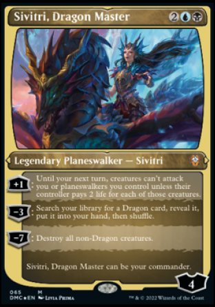 (065) Magic The Gathering Commander: Dominaria United: Extras Single: Sivitri, Dragon Master Holo Mythic