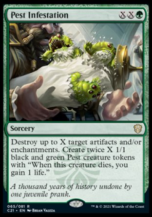 (065) Magic The Gathering Commander: Strixhaven Single: Pest Infestation  Rare