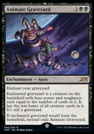 (065) Magic The Gathering Unfinity Single: Animate Graveyard  Rare