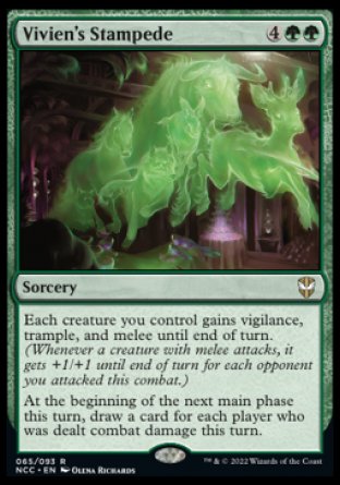 (065) Magic The Gathering Commander: Streets of New Capenna Single: Vivien's Stampede Holo Rare