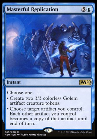 (065/280) Magic The Gathering Core 2020 Single: Masterful Replication  Rare