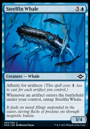 (065) Magic The Gathering Modern Horizons 2 Single: Steelfin Whale Holo Common