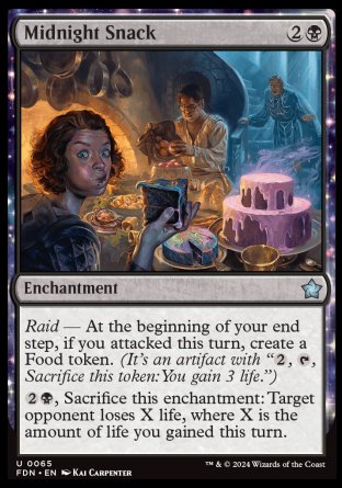 (065) Magic The Gathering Magic: The Gathering Foundations Single: Midnight Snack  Uncommon