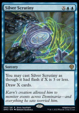 (065) Magic The Gathering Dominaria United Single: Silver Scrutiny  Rare
