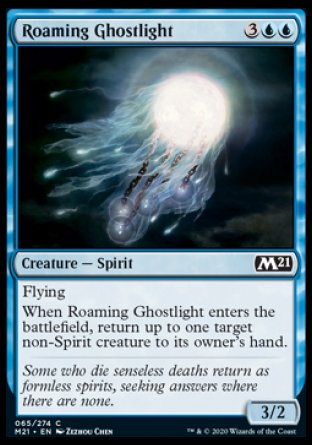 (065) Magic The Gathering Core 2021 Single: Roaming Ghostlight Holo Common
