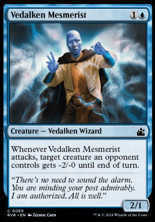 (065) Magic The Gathering Ravnica Remastered Single: Vedalken Mesmerist  Holo Common