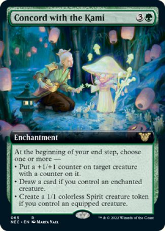 (065) Magic The Gathering Commander: Kamigawa: Neon Dynasty Single: Concord with the Kami (V.2) Holo Rare