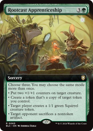 (065) Magic The Gathering Commander: Bloomburrow: Extras Single: Rootcast Apprenticeship  Rare