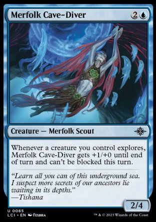 (065) Magic The Gathering The Lost Caverns of Ixalan Single: Merfolk Cave-Diver  Uncommon