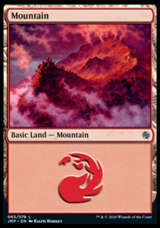 (065) Magic The Gathering Jumpstart Single: Mountain (V.4)  Land