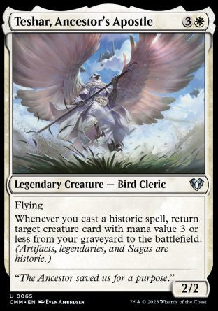 (065) Magic The Gathering Commander Masters Single: Teshar, Ancestor's Apostle  Uncommon