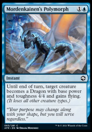 (065) Magic The Gathering Adventures in the Forgotten Realms Single: Mordenkainen's Polymorph Holo Common