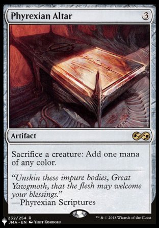 (232) Magic The Gathering The List Single: Phyrexian Altar  Rare