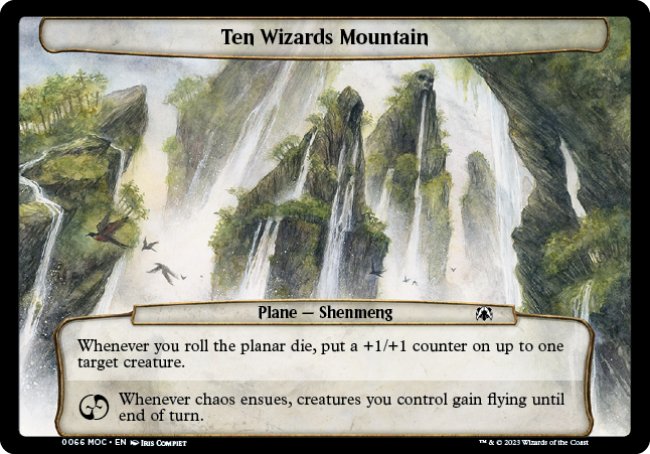 (066) Magic The Gathering Commander: March of the Machine Single: Ten Wizards Mountain  Common