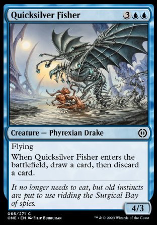 (066) Magic The Gathering Phyrexia: All Will Be One Single: Quicksilver Fisher Holo Common