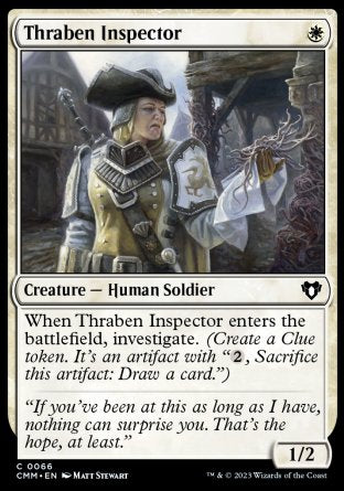 (066) Magic The Gathering Commander Masters Single: Thraben Inspector  Common