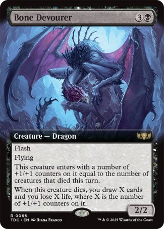 (066) Magic The Gathering Commander: Tarkir: Dragonstorm: Extras Single: Bone Devourer  Rare