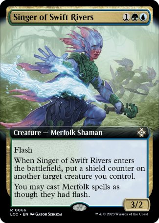 (066) Magic The Gathering Commander: The Lost Caverns of Ixalan: Extras Single: Singer of Swift Rivers  Rare