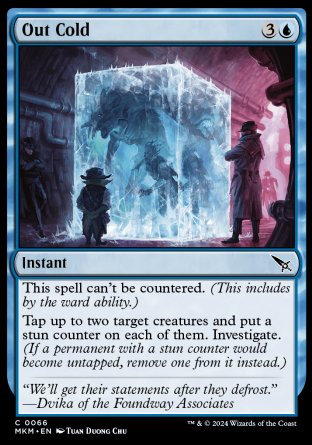 (066) Magic The Gathering Murders at Karlov Manor Single: Out Cold  Common