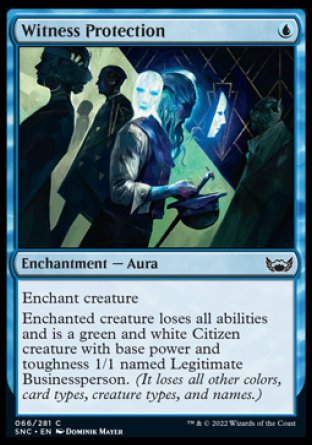 (066) Magic The Gathering Streets of New Capenna Single: Witness Protection Holo Common