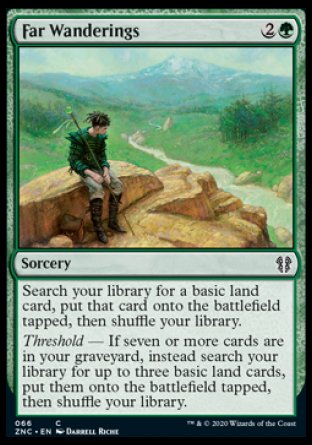 (066) Magic The Gathering Commander: Zendikar Rising Single: Far Wanderings  Common