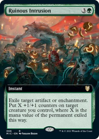 (066) Magic The Gathering Commander: Innistrad: Midnight Hunt Single: Ruinous Intrusion (V.2)  Rare