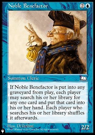 (000) Magic The Gathering The List Single: Noble Benefactor  Uncommon