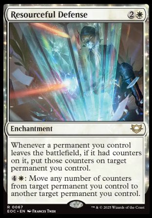 (067) Magic The Gathering Commander: Edge of Eternities Single: Resourceful Defense  Rare