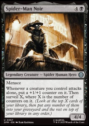 (067) Magic The Gathering Magic: The Gathering | Marvel's Spider-Man Single: Spider-Man Noir Holo Uncommon