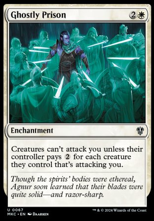(067) Magic The Gathering Commander: Murders at Karlov Manor Single: Ghostly Prison  Uncommon