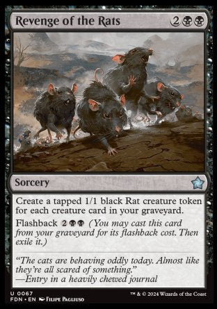 (067) Magic The Gathering Magic: The Gathering Foundations Single: Revenge of the Rats Holo Uncommon