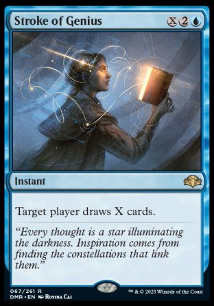(067) Magic The Gathering Dominaria Remastered Single: Stroke of Genius Holo Rare
